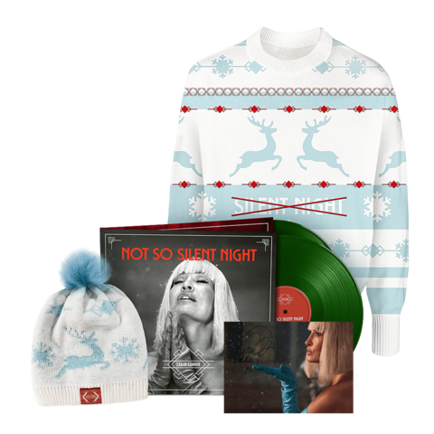 Not So Silent Night by Sarah Connor - Exclusive Limited Green 2LP + Beanie + Pullover + Signed Card - shop now at Sarah Connor store