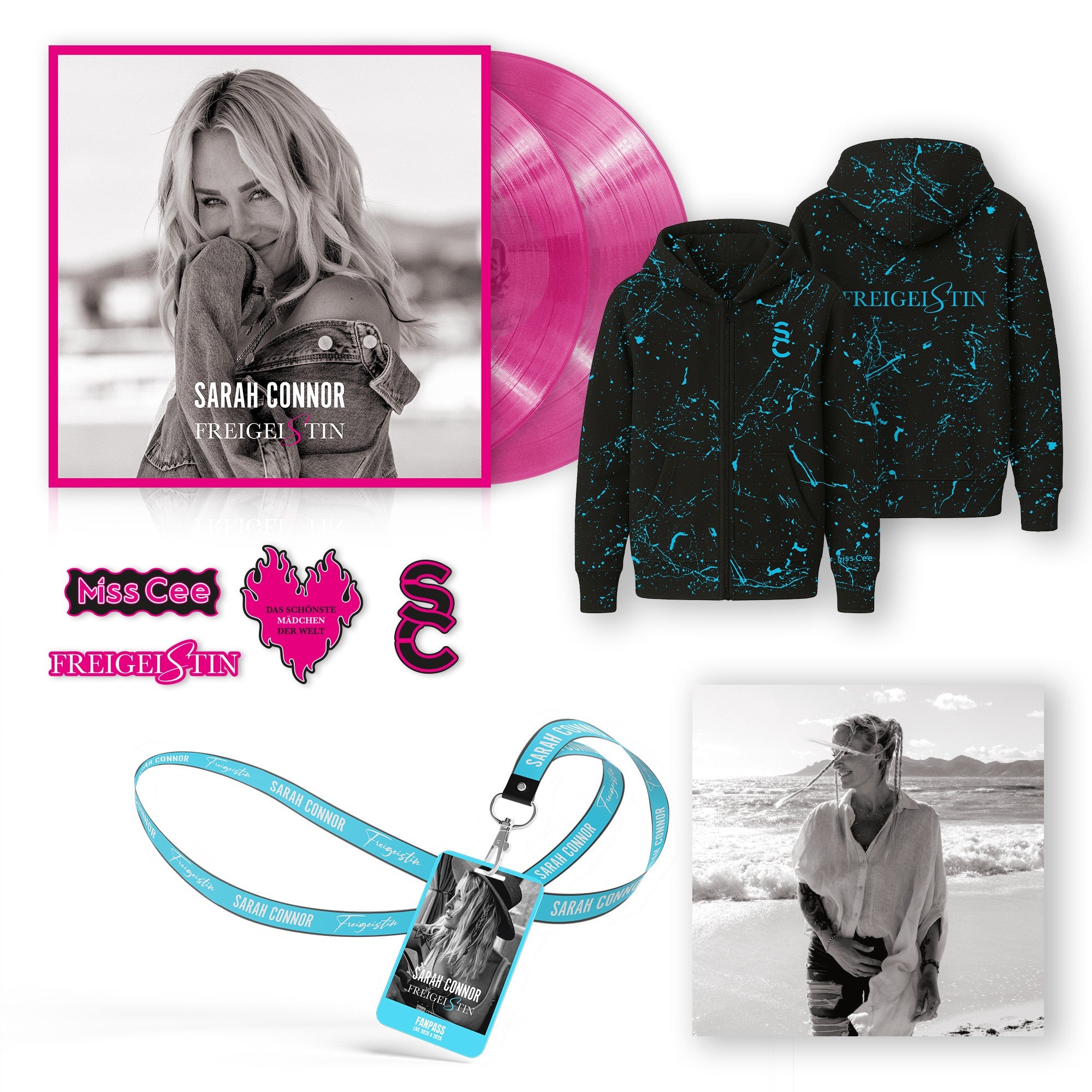 Sarah Connor Freigeistin (Special Deluxe Edition) 2LP + Zipper Hoodie + Art Card + Patches + Fanpass 425620