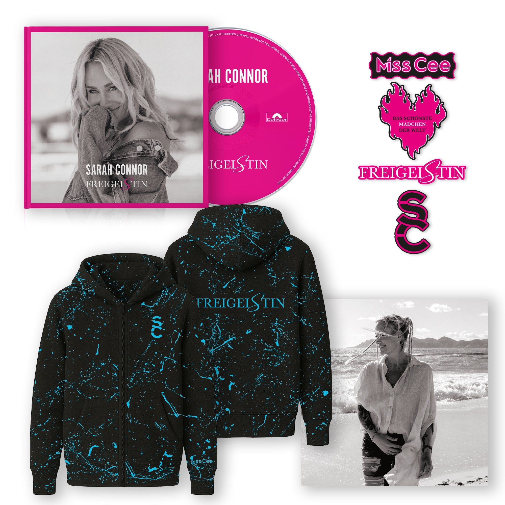 Sarah Connor Freigeistin (Special Deluxe Edition) CD + Zipper Hoodie + Art Card + Patches 425494